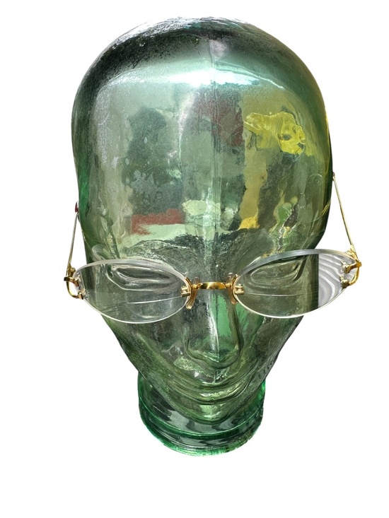 Vintage CARTIER 130 Rimless Oval Eyeglasses Gold C Decor Frames Made In France main image 14